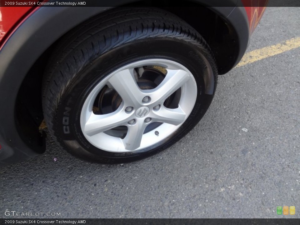 2009 Suzuki SX4 Crossover Technology AWD Wheel and Tire Photo #64039506