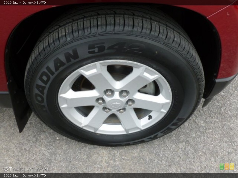 2010 Saturn Outlook XE AWD Wheel and Tire Photo #64077346