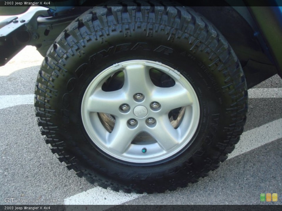 2003 Jeep Wrangler X 4x4 Wheel and Tire Photo #64182943