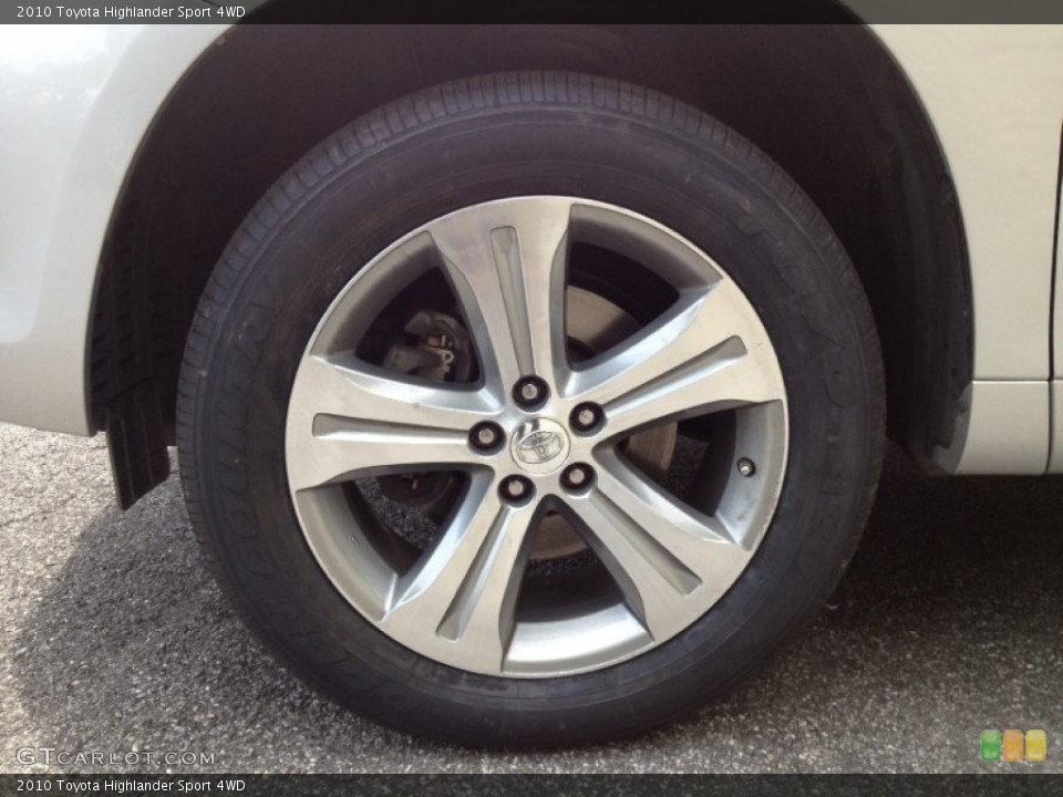 2010 Toyota Highlander Sport 4WD Wheel and Tire Photo #64259908