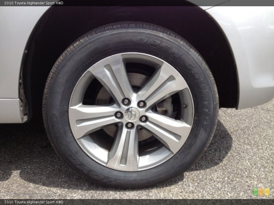 2010 Toyota Highlander Sport 4WD Wheel and Tire Photo #64259918