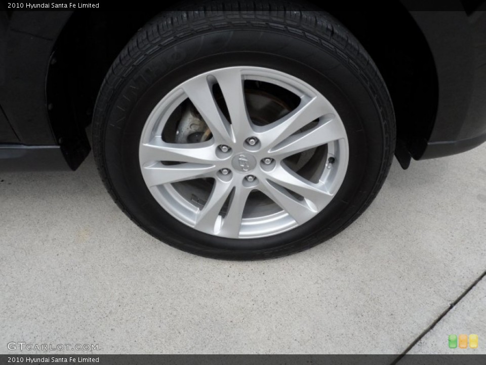 2010 Hyundai Santa Fe Limited Wheel and Tire Photo #64645627