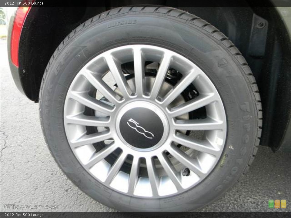 2012 Fiat 500 Lounge Wheel and Tire Photo #64705062