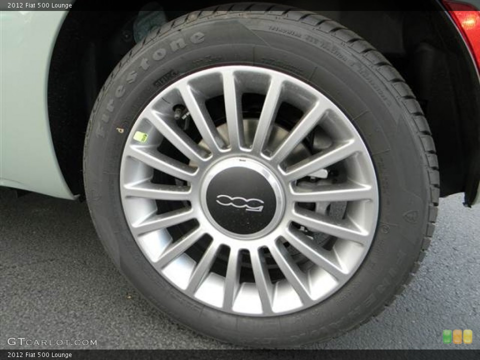 2012 Fiat 500 Lounge Wheel and Tire Photo #64705151