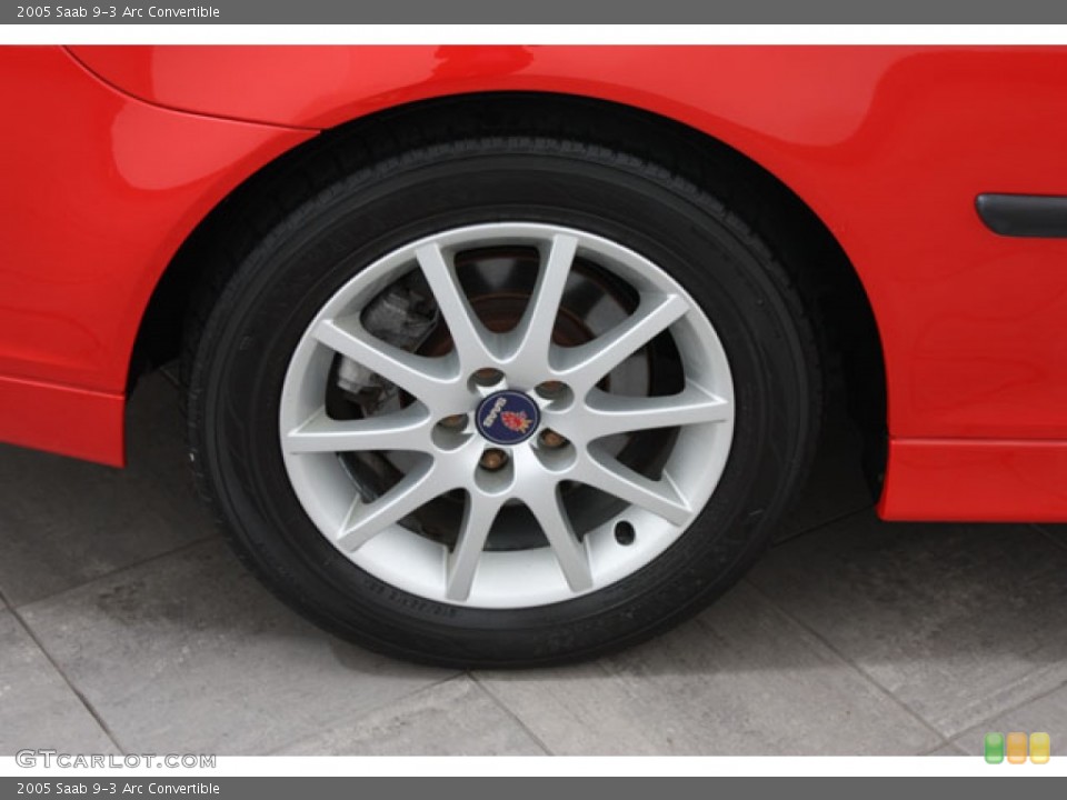 2005 Saab 9-3 Arc Convertible Wheel and Tire Photo #64743810
