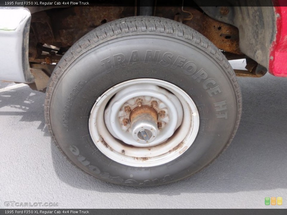 1995 Ford F350 XL Regular Cab 4x4 Plow Truck Wheel and Tire Photo #64911164