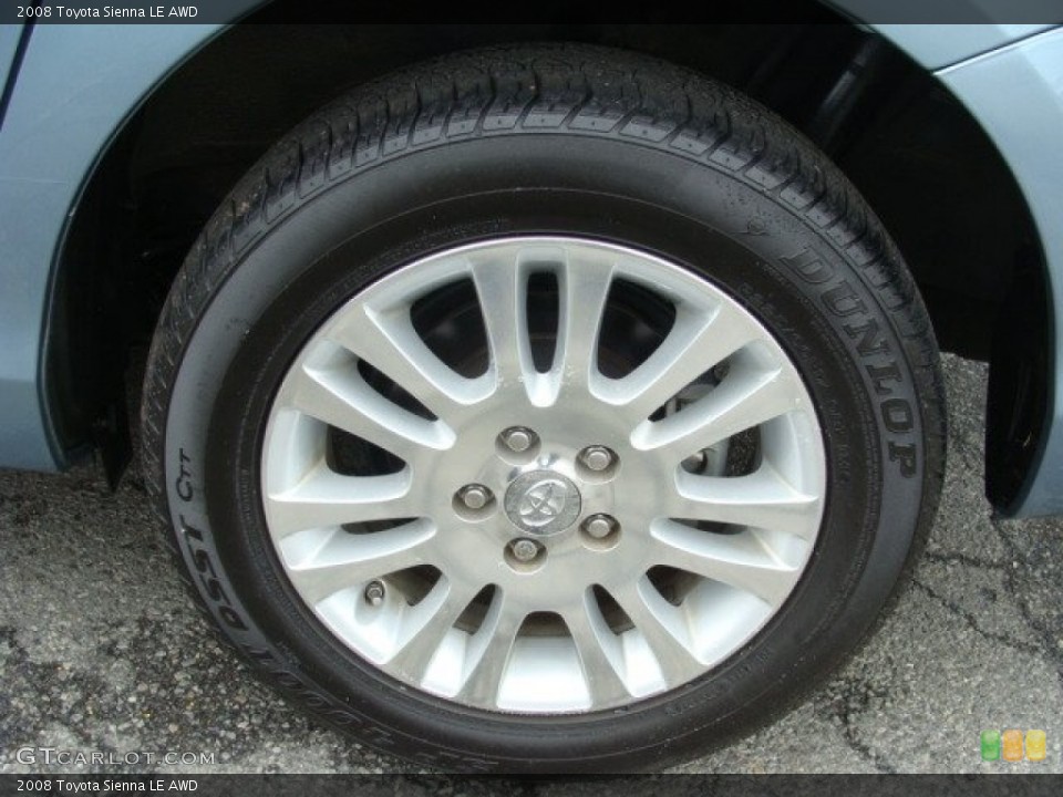 2008 Toyota Sienna LE AWD Wheel and Tire Photo #64928419