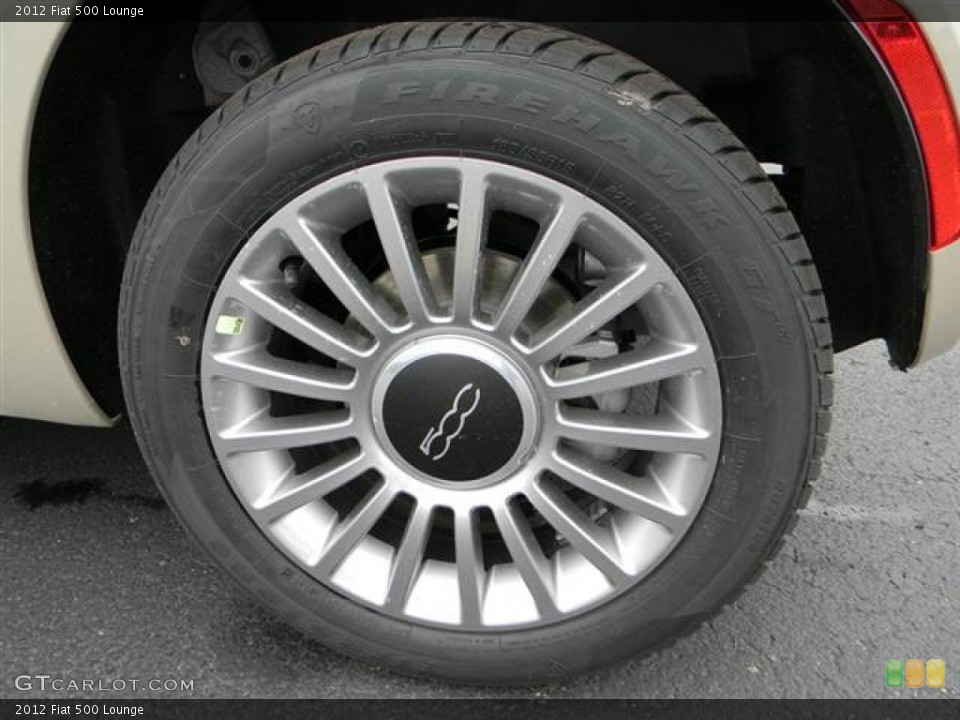 2012 Fiat 500 Lounge Wheel and Tire Photo #64999736