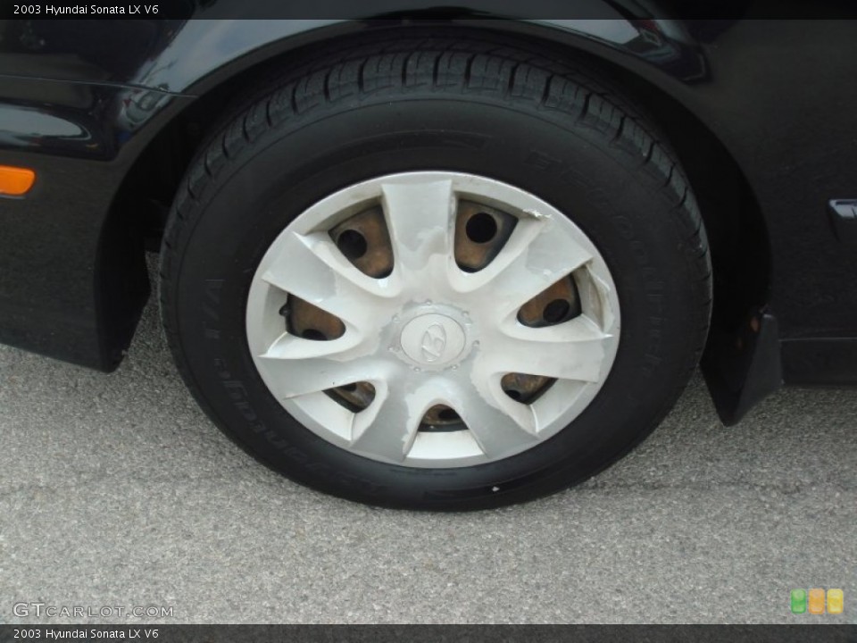 2003 Hyundai Sonata LX V6 Wheel and Tire Photo #65038343