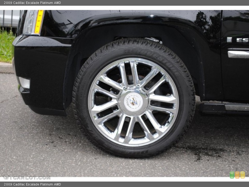 2009 Cadillac Escalade Platinum AWD Wheel and Tire Photo #65291558
