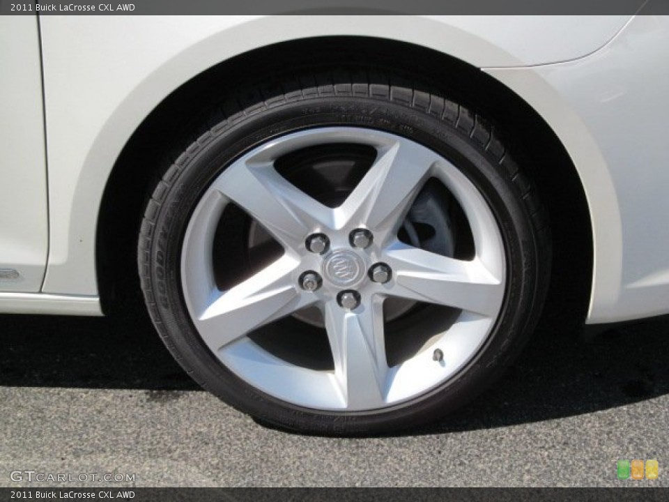 2011 Buick LaCrosse CXL AWD Wheel and Tire Photo #65386311
