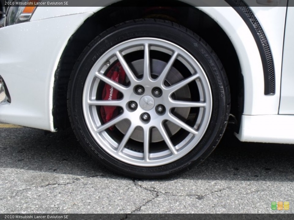2010 Mitsubishi Lancer Evolution SE Wheel and Tire Photo #65515031