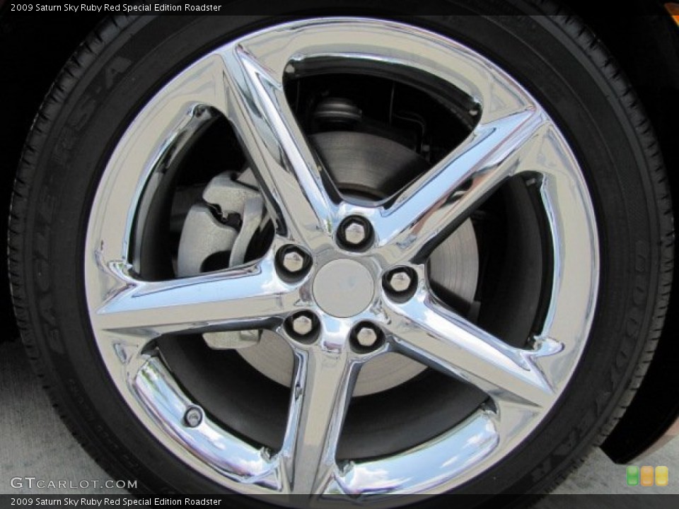 2009 Saturn Sky Ruby Red Special Edition Roadster Wheel and Tire Photo #65540712