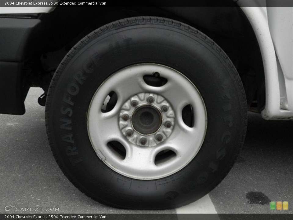 2004 Chevrolet Express 3500 Extended Commercial Van Wheel and Tire Photo #65578244