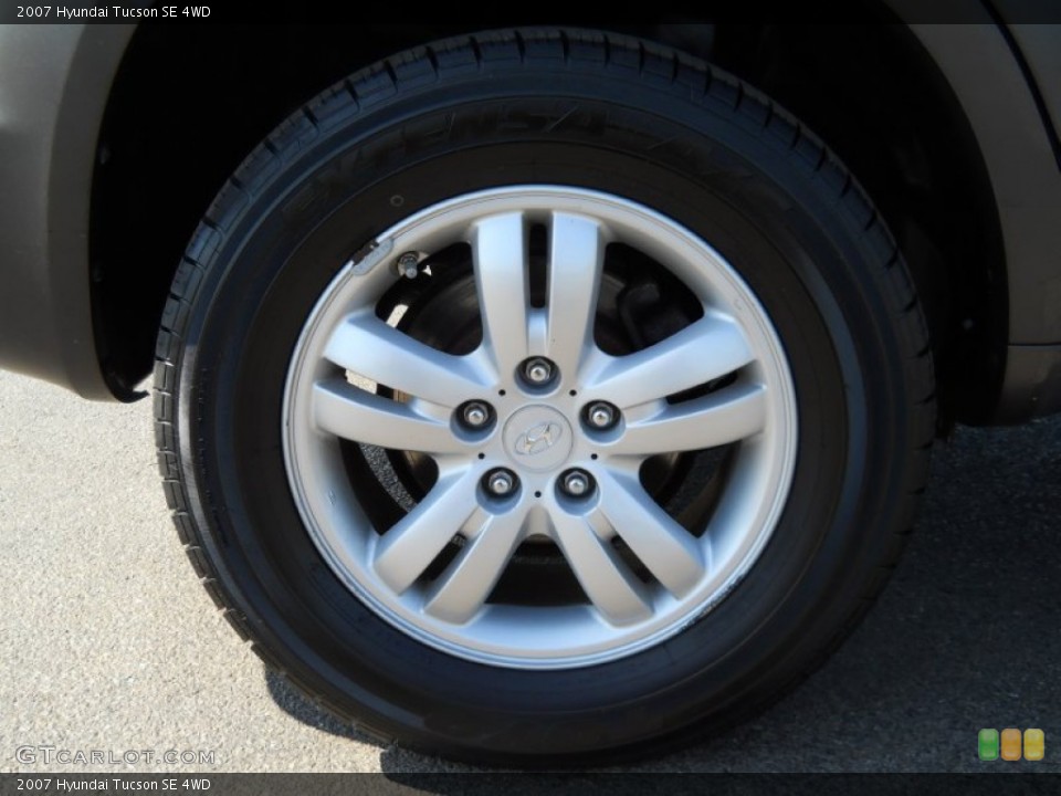 2007 Hyundai Tucson SE 4WD Wheel and Tire Photo #65591132