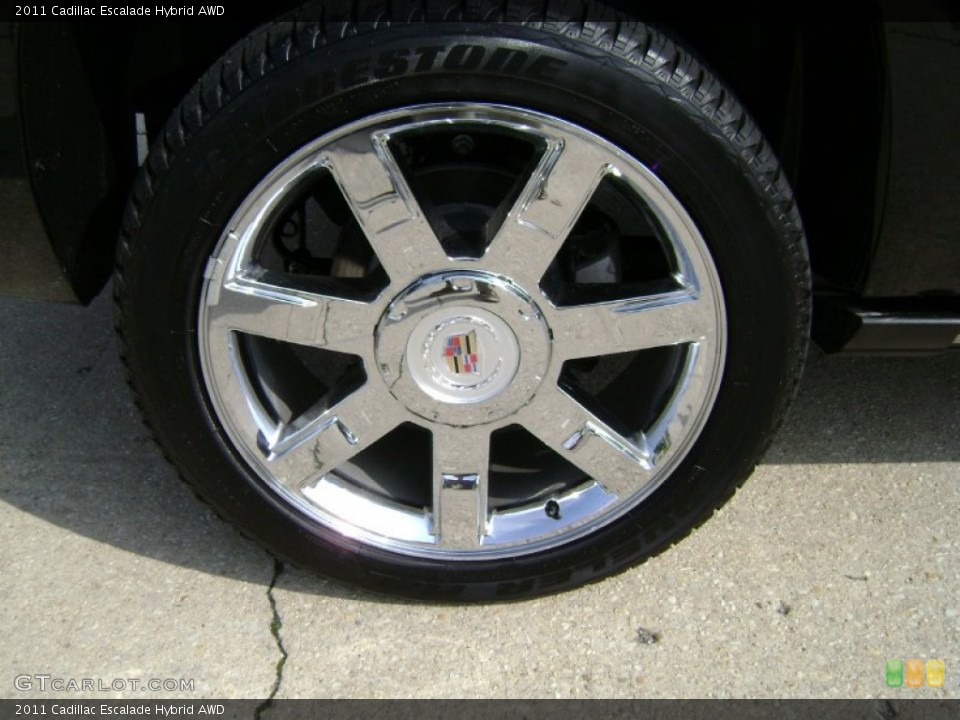 2011 Cadillac Escalade Hybrid AWD Wheel and Tire Photo #65619530