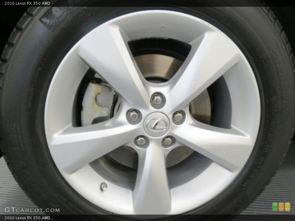 2010 Lexus RX 350 AWD Wheel and Tire Photo #65628043