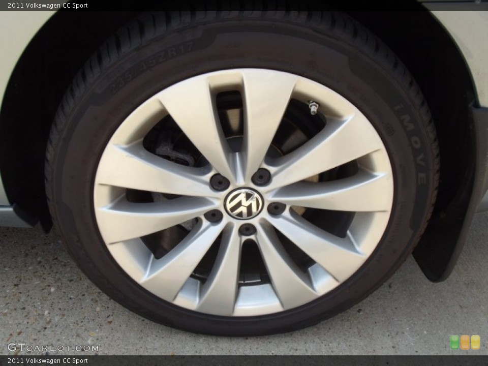 2011 Volkswagen CC Sport Wheel and Tire Photo #65665330