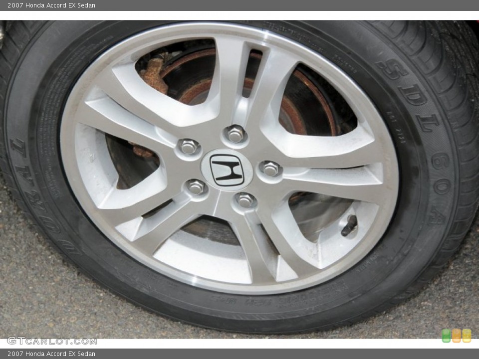2007 Honda Accord EX Sedan Wheel and Tire Photo #65686815