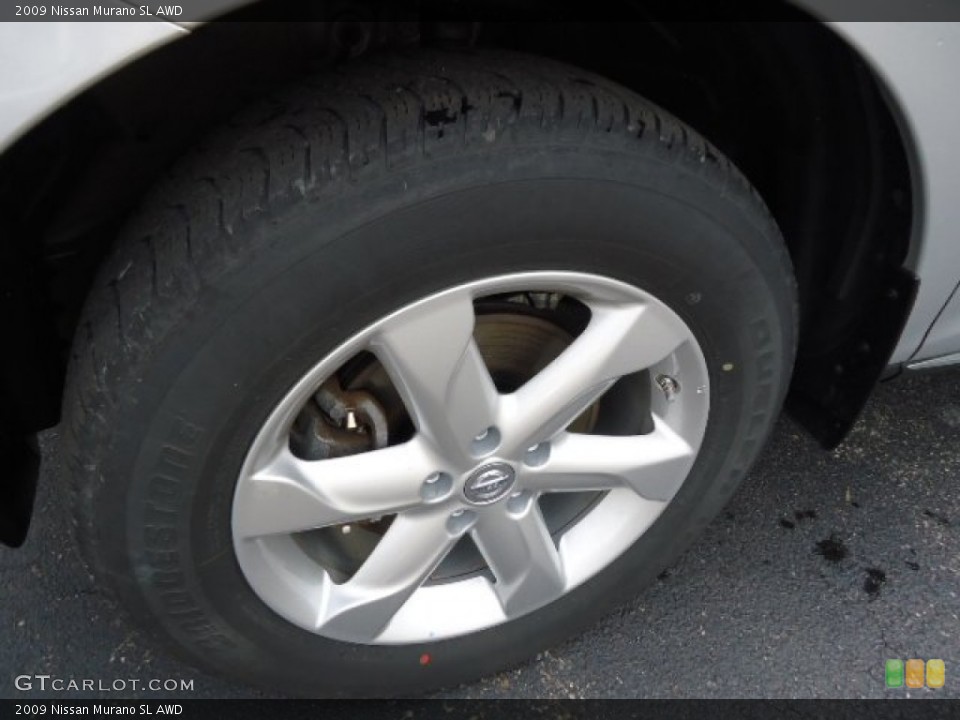 2009 Nissan Murano SL AWD Wheel and Tire Photo #65753680