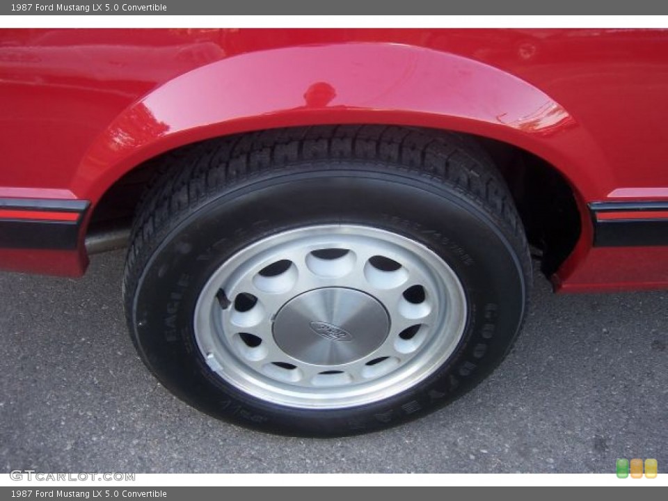 1987 Ford Mustang LX 5.0 Convertible Wheel and Tire Photo #65774438