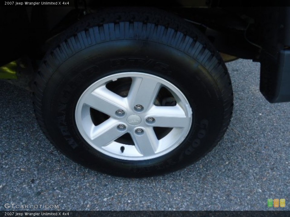 2007 Jeep Wrangler Unlimited X 4x4 Wheel and Tire Photo #65792581