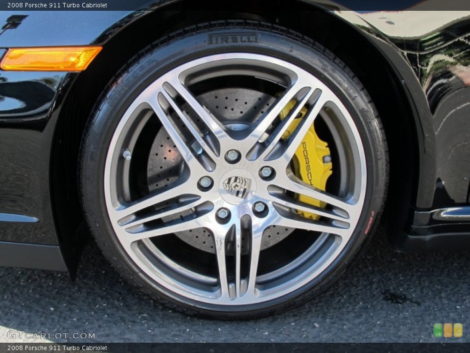 2008 Porsche 911 Turbo Cabriolet Wheel and Tire Photo #65858028