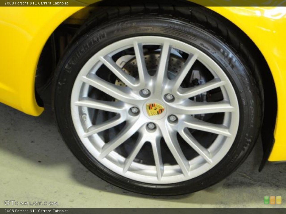 2008 Porsche 911 Carrera Cabriolet Wheel and Tire Photo #65877240