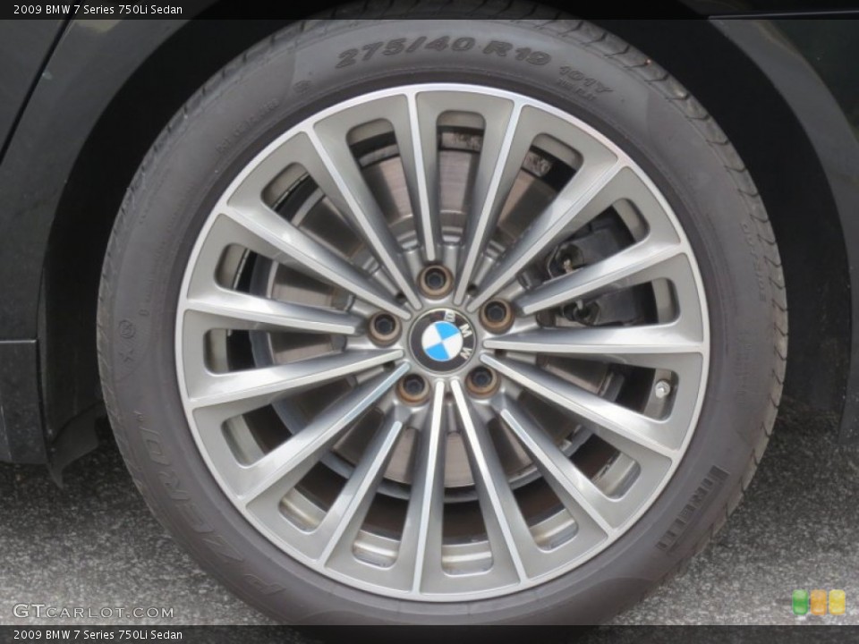 2009 BMW 7 Series 750Li Sedan Wheel and Tire Photo #66038742