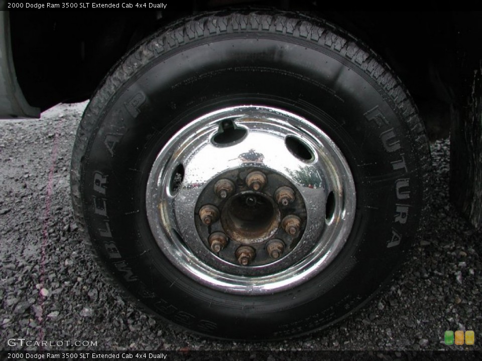 2000 Dodge Ram 3500 SLT Extended Cab 4x4 Dually Wheel and Tire Photo #66089562