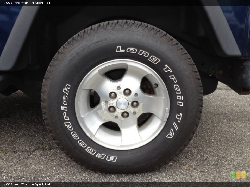2003 Jeep Wrangler Sport 4x4 Wheel and Tire Photo #66185822