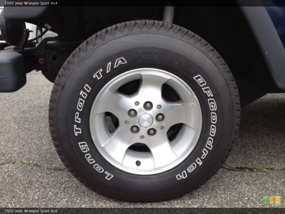 2003 Jeep Wrangler Sport 4x4 Wheel and Tire Photo #66185828