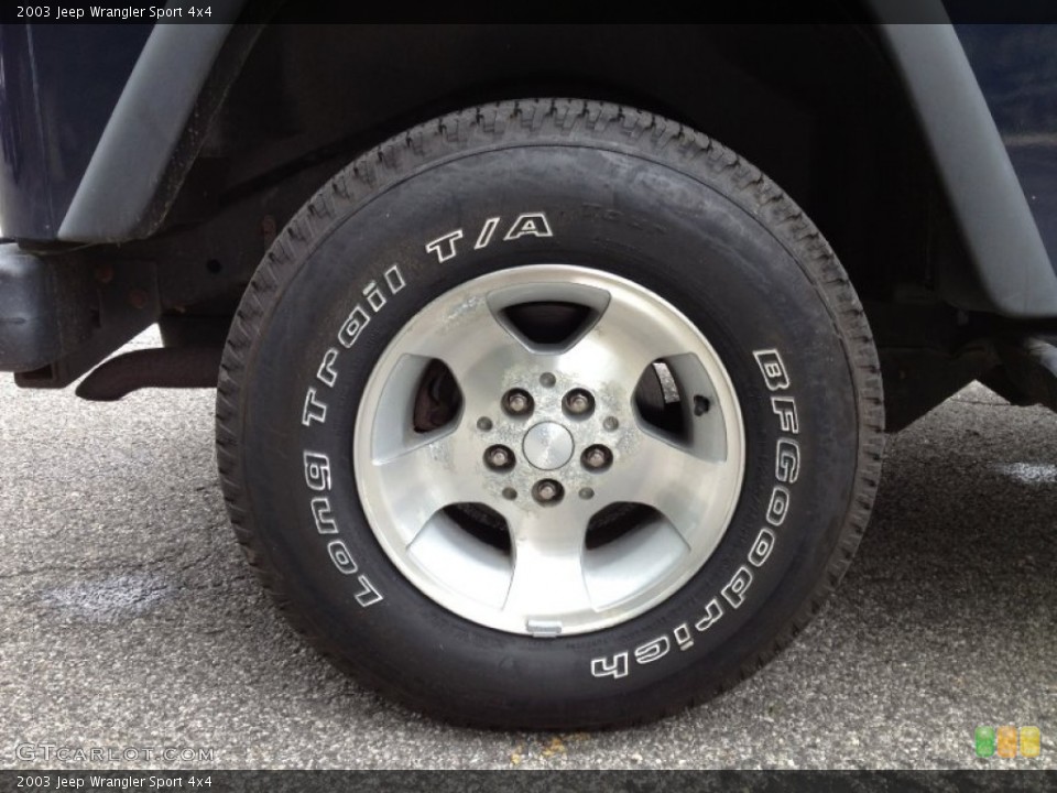 2003 Jeep Wrangler Sport 4x4 Wheel and Tire Photo #66185846