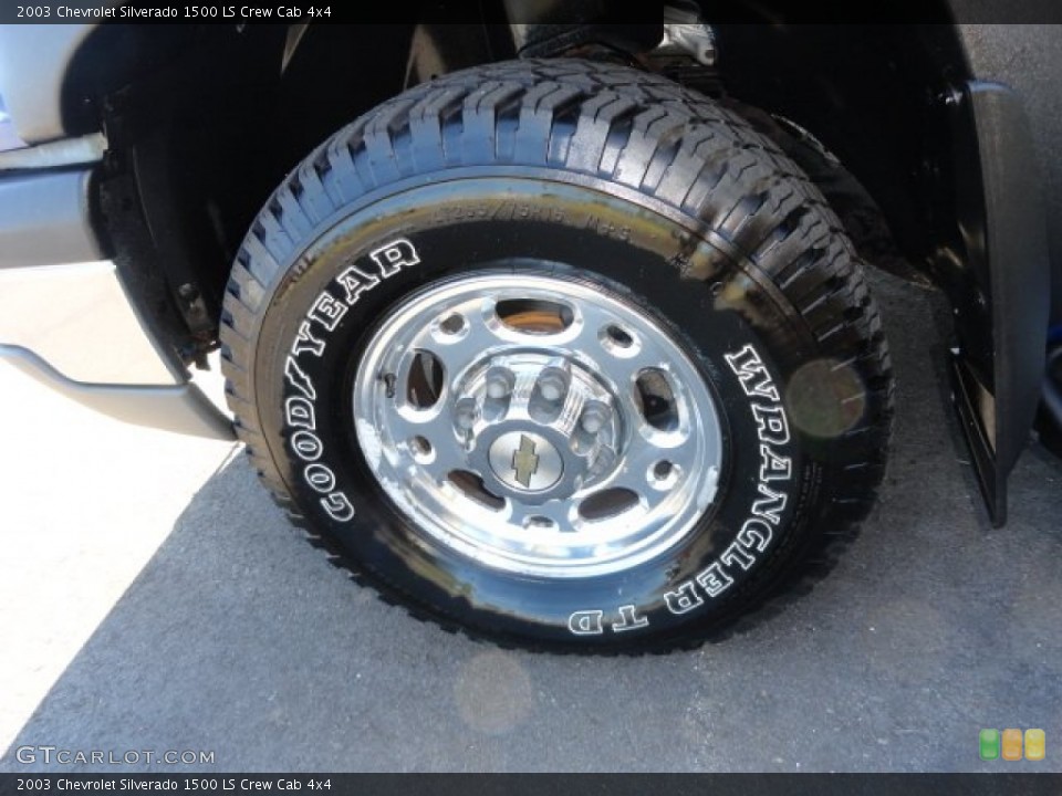 2003 Chevrolet Silverado 1500 LS Crew Cab 4x4 Wheel and Tire Photo #66283254
