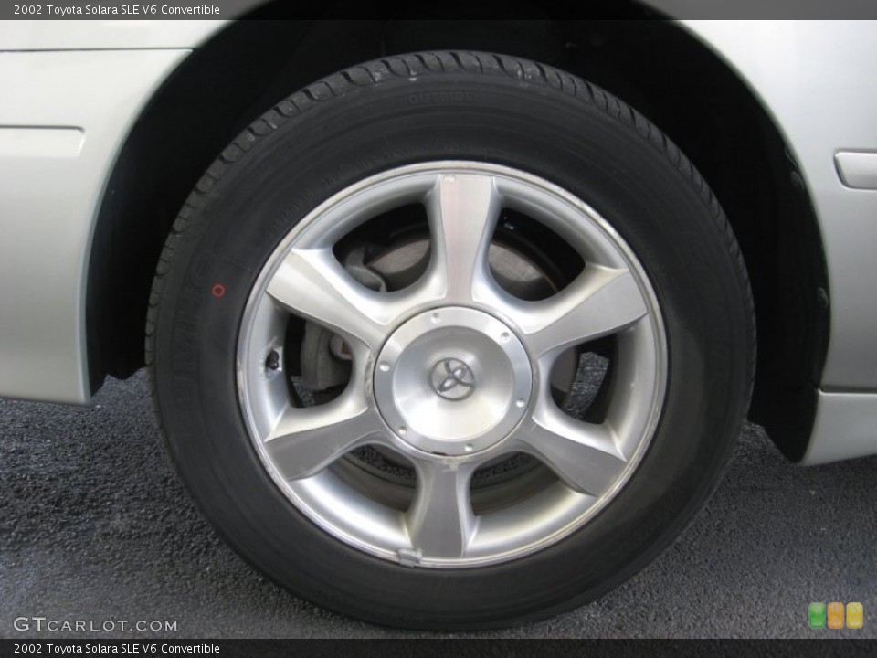 2002 Toyota Solara SLE V6 Convertible Wheel and Tire Photo #66302477