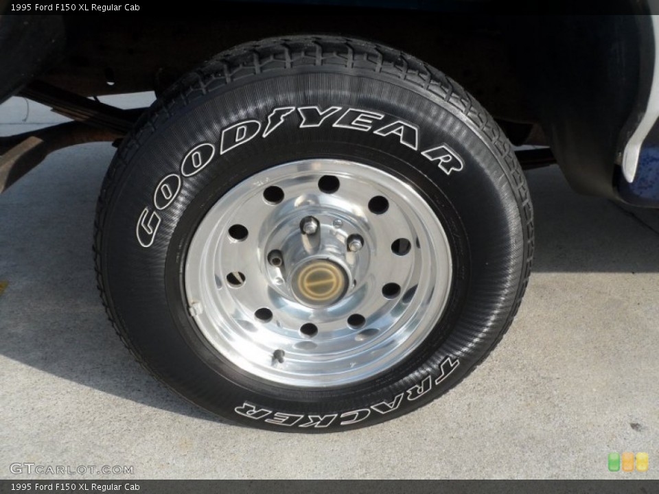 1995 Ford F150 XL Regular Cab Wheel and Tire Photo #66598229