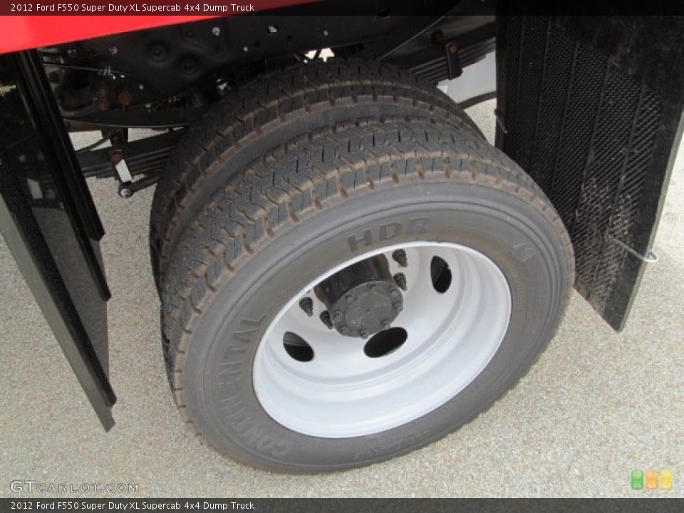 2012 Ford F550 Super Duty XL Supercab 4x4 Dump Truck Wheel and Tire Photo #66601508