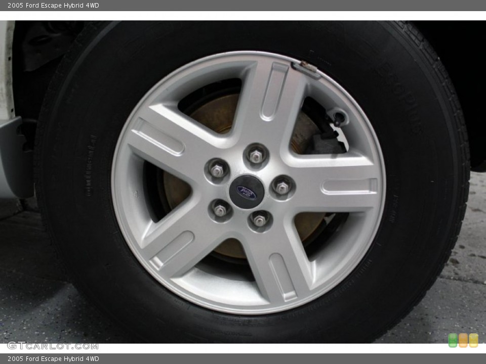 2005 Ford Escape Hybrid 4WD Wheel and Tire Photo #66826328