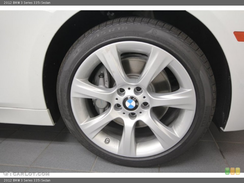 2012 BMW 3 Series 335i Sedan Wheel and Tire Photo #66902617