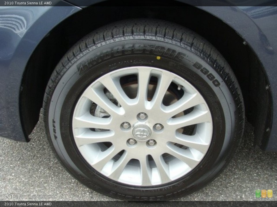 2010 Toyota Sienna LE AWD Wheel and Tire Photo #66933940