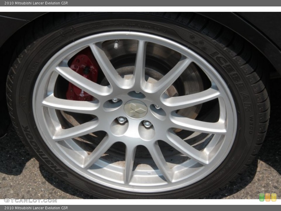 2010 Mitsubishi Lancer Evolution GSR Wheel and Tire Photo #67054740