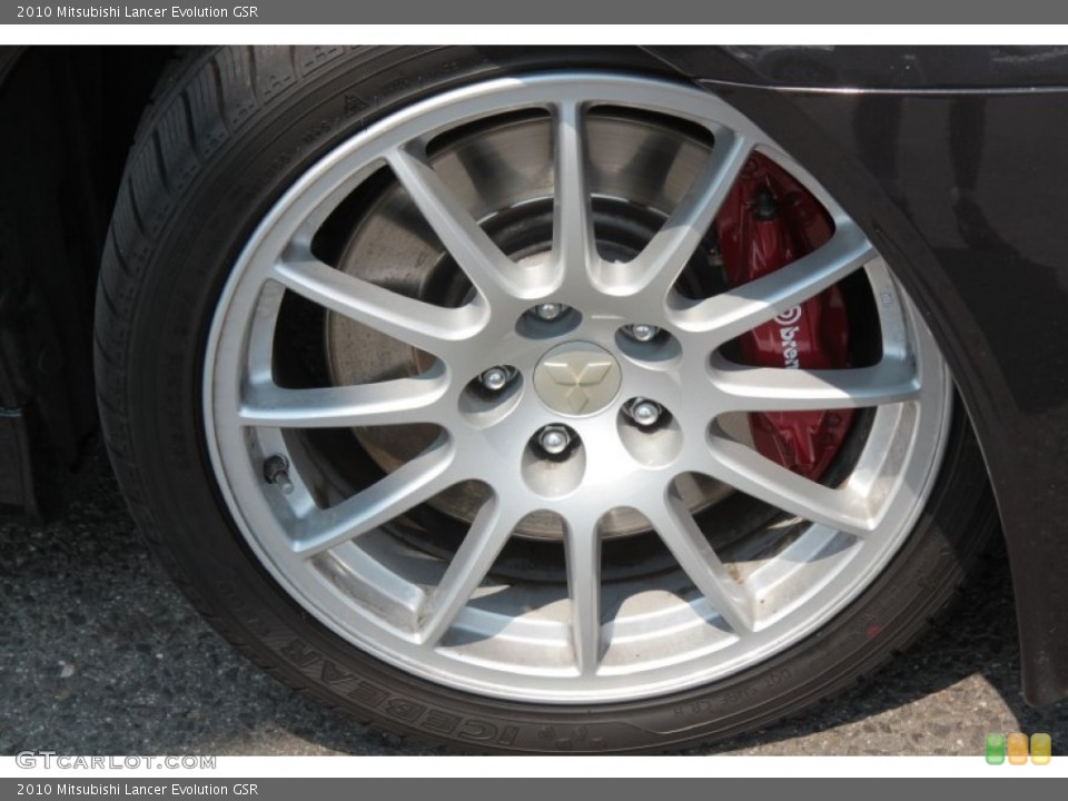 2010 Mitsubishi Lancer Evolution GSR Wheel and Tire Photo #67054749