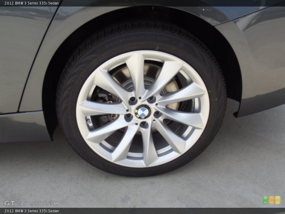 2012 BMW 3 Series 335i Sedan Wheel and Tire Photo #67087846