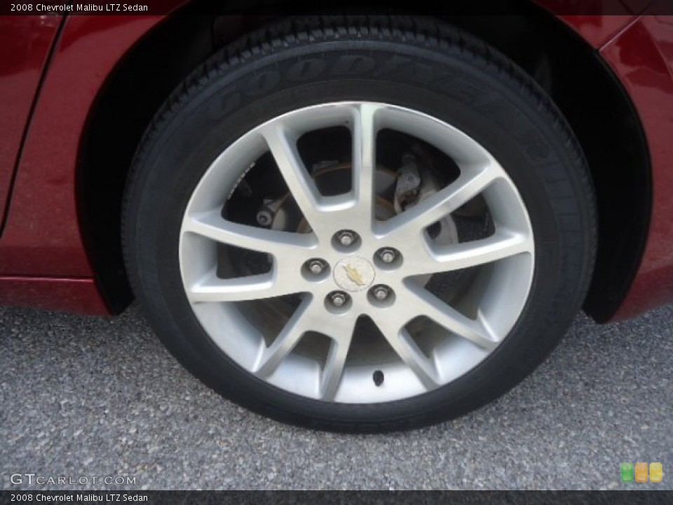 2008 Chevrolet Malibu LTZ Sedan Wheel and Tire Photo #67249311