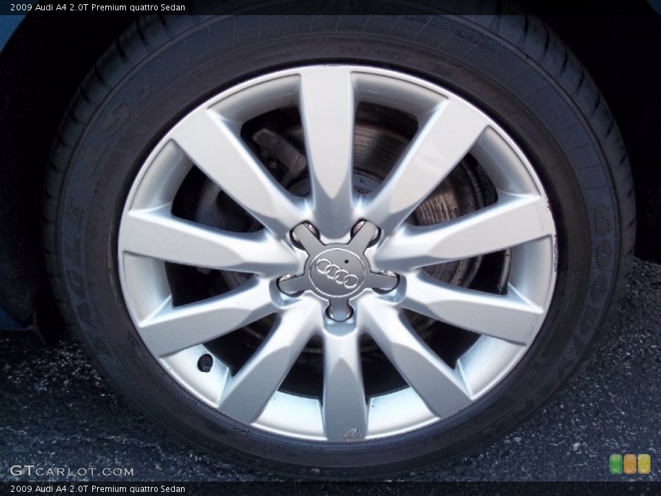 2009 Audi A4 2.0T Premium quattro Sedan Wheel and Tire Photo #67418325