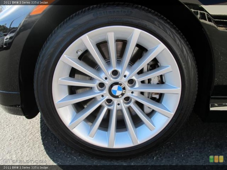 2011 BMW 3 Series 335d Sedan Wheel and Tire Photo #67425126