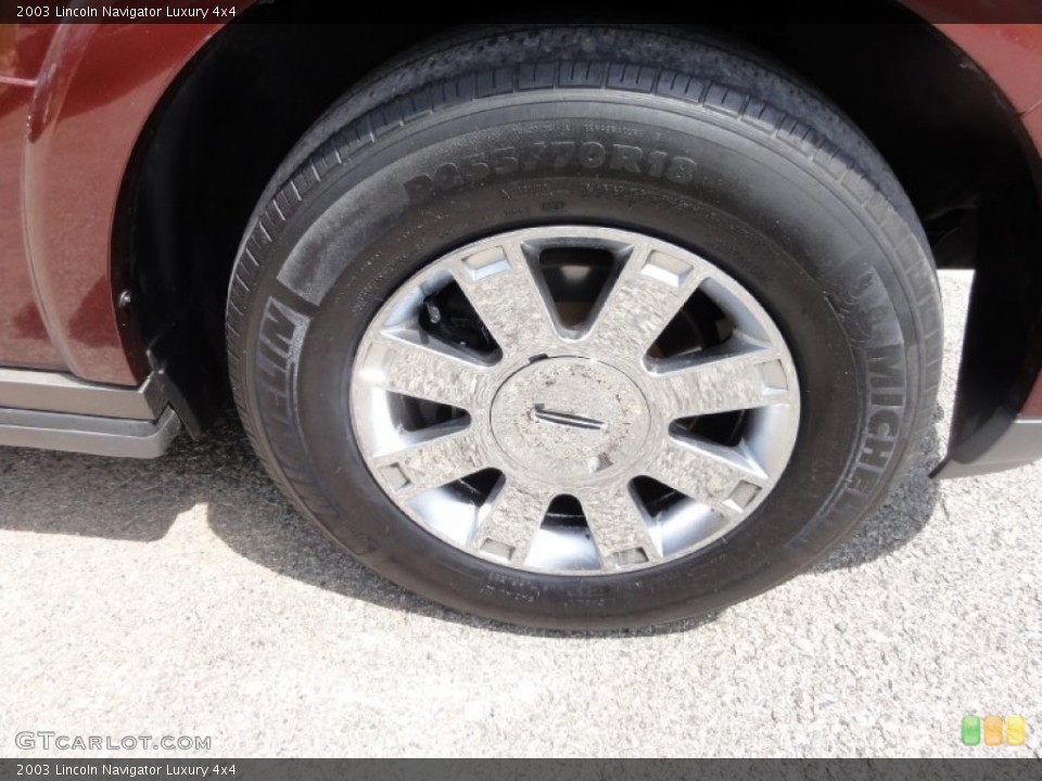 2003 Lincoln Navigator Luxury 4x4 Wheel and Tire Photo #67529989