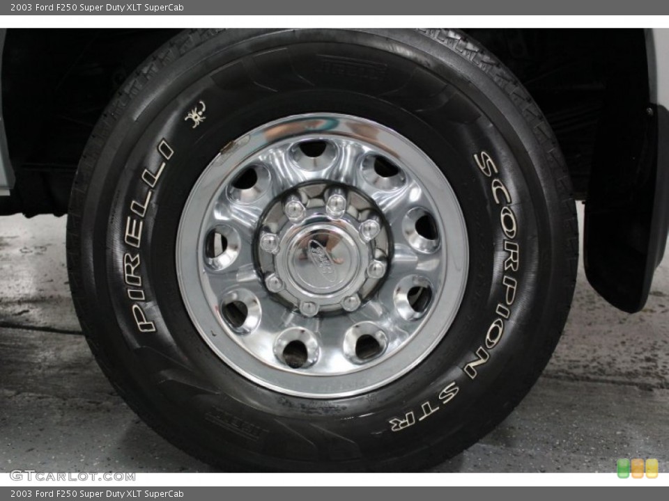 2003 Ford F250 Super Duty XLT SuperCab Wheel and Tire Photo #67641483