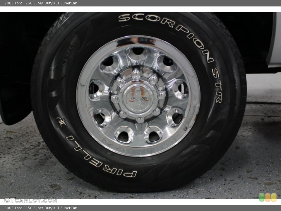 2003 Ford F250 Super Duty XLT SuperCab Wheel and Tire Photo #67641489