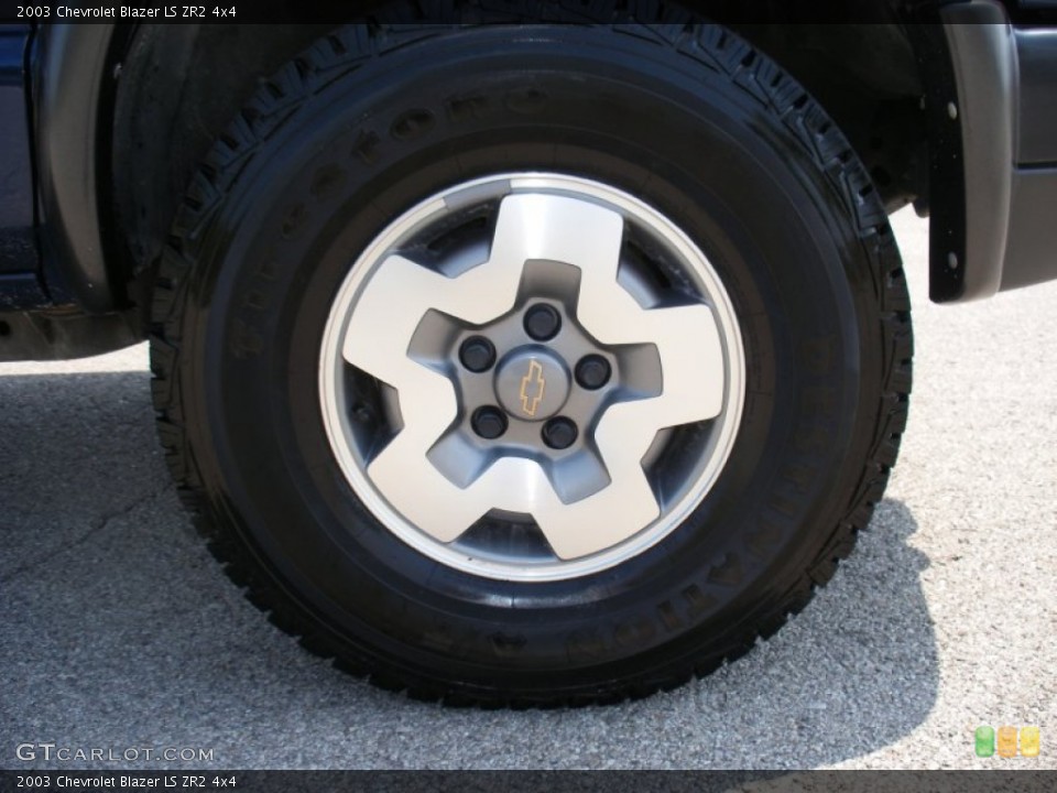 2003 Chevrolet Blazer LS ZR2 4x4 Wheel and Tire Photo #67662058
